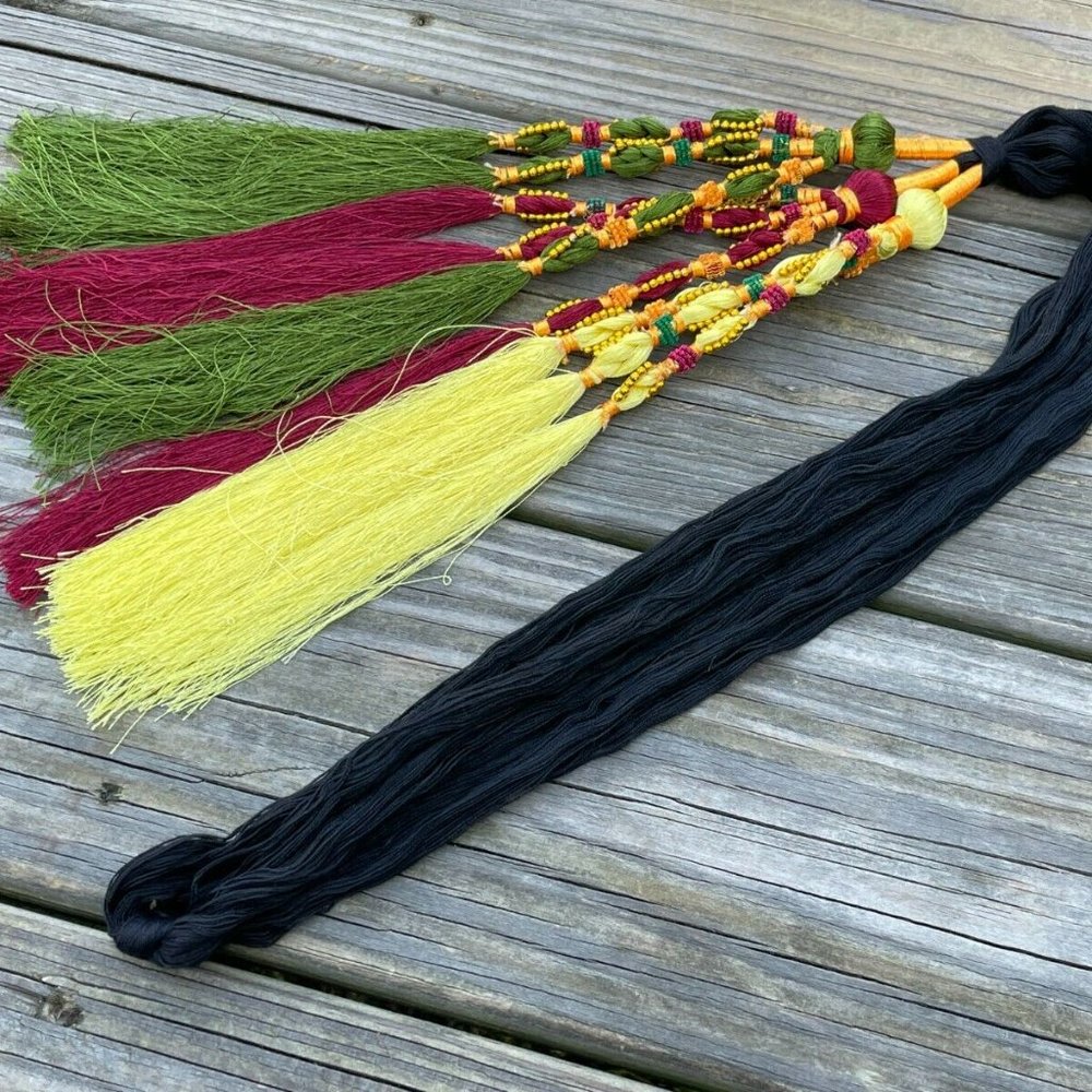 Hair Braided Paranda Indian Pakistani Hair Accessories Black Multi Color Pranda